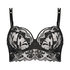 Mila Non-Padded Longline Underwired Bra, Black
