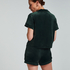 Short Sleeve Velour Jacket, Green