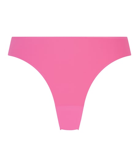 Lace Back Invisible Thong, Pink