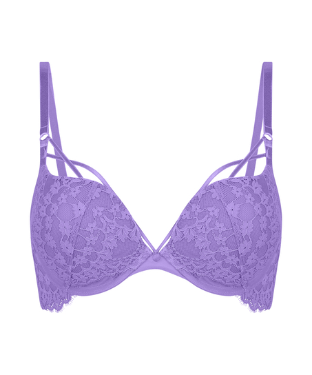 Daisy Padded Underwired Maximizer Bra, Purple