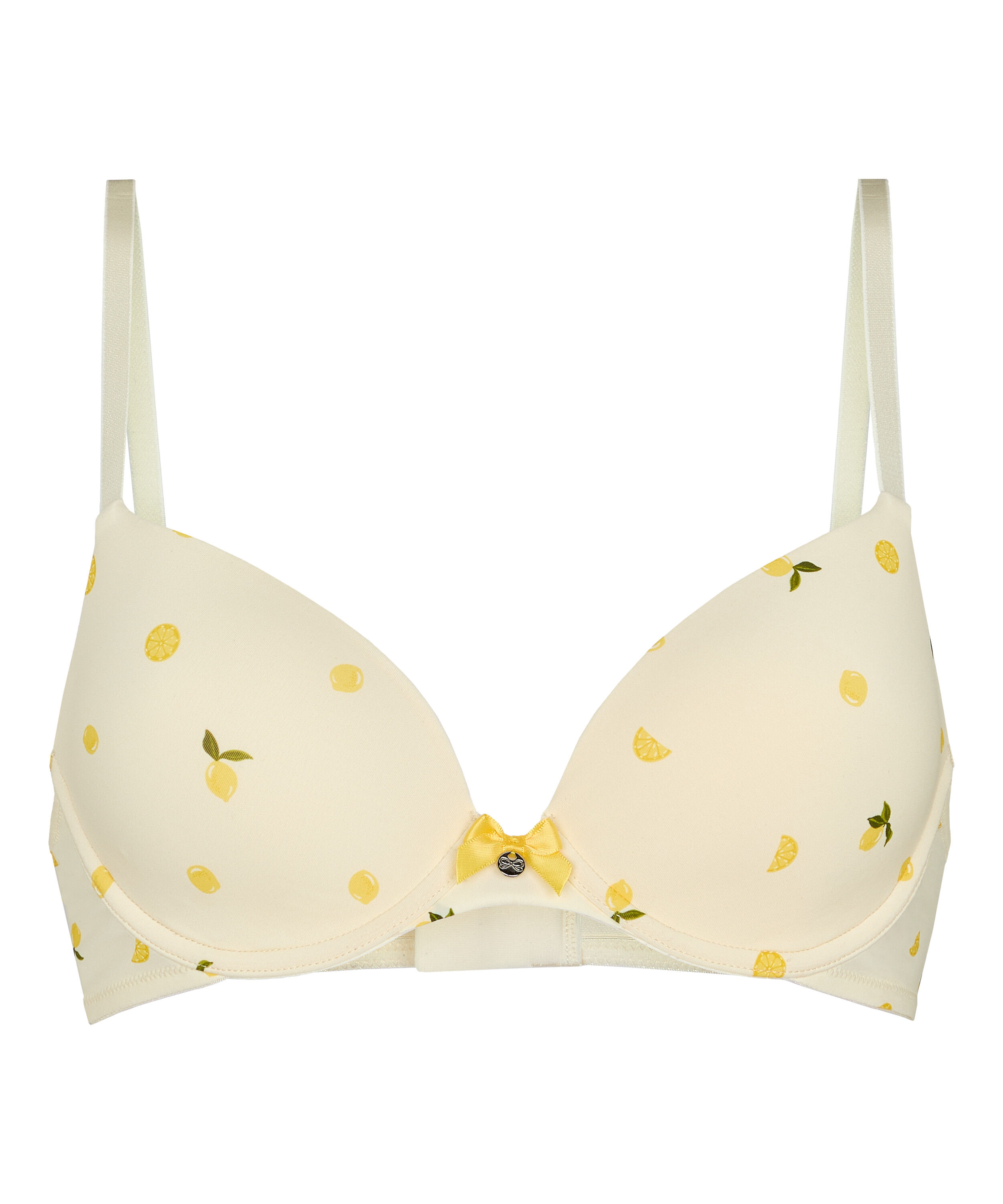 Plunge Padded Underwired Bra, White