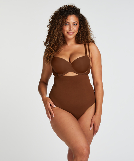 Seamless Enhancing High Waisted Thong, Red