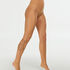 Tights 20 denier flower tattoo, Beige