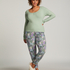 Ribbed Pyjama Top, Green