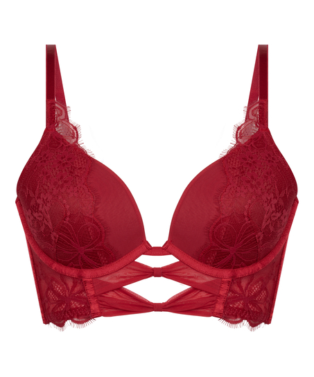Marianna Push-Up Longline Bra, Red