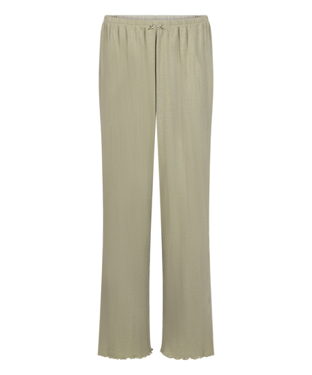 Pyjama Pant Loose Pointelle, Green