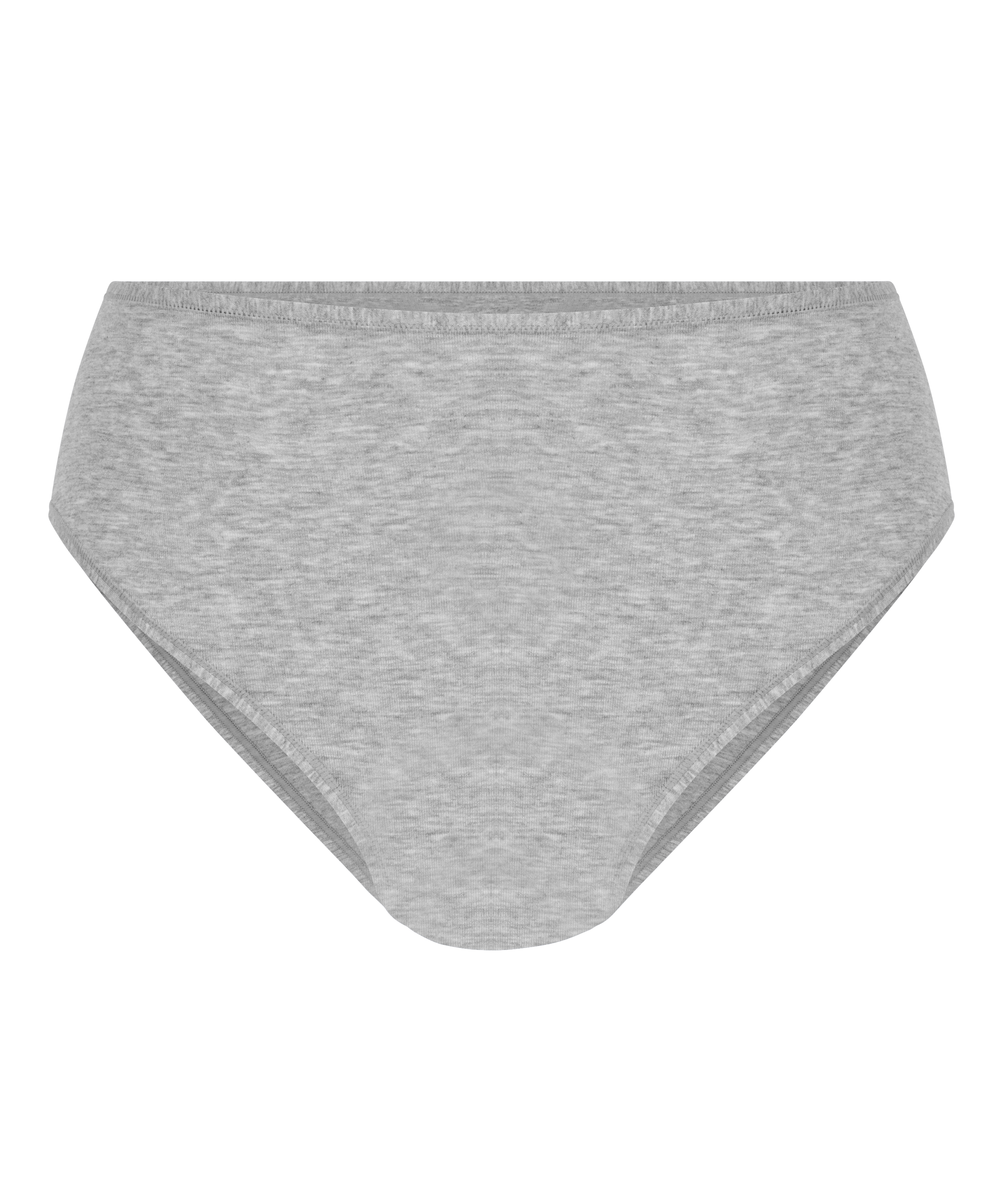 Cotton High Leg Brazilian, Gray, main