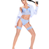 Stay Ups 15 Denier Lace, Blue