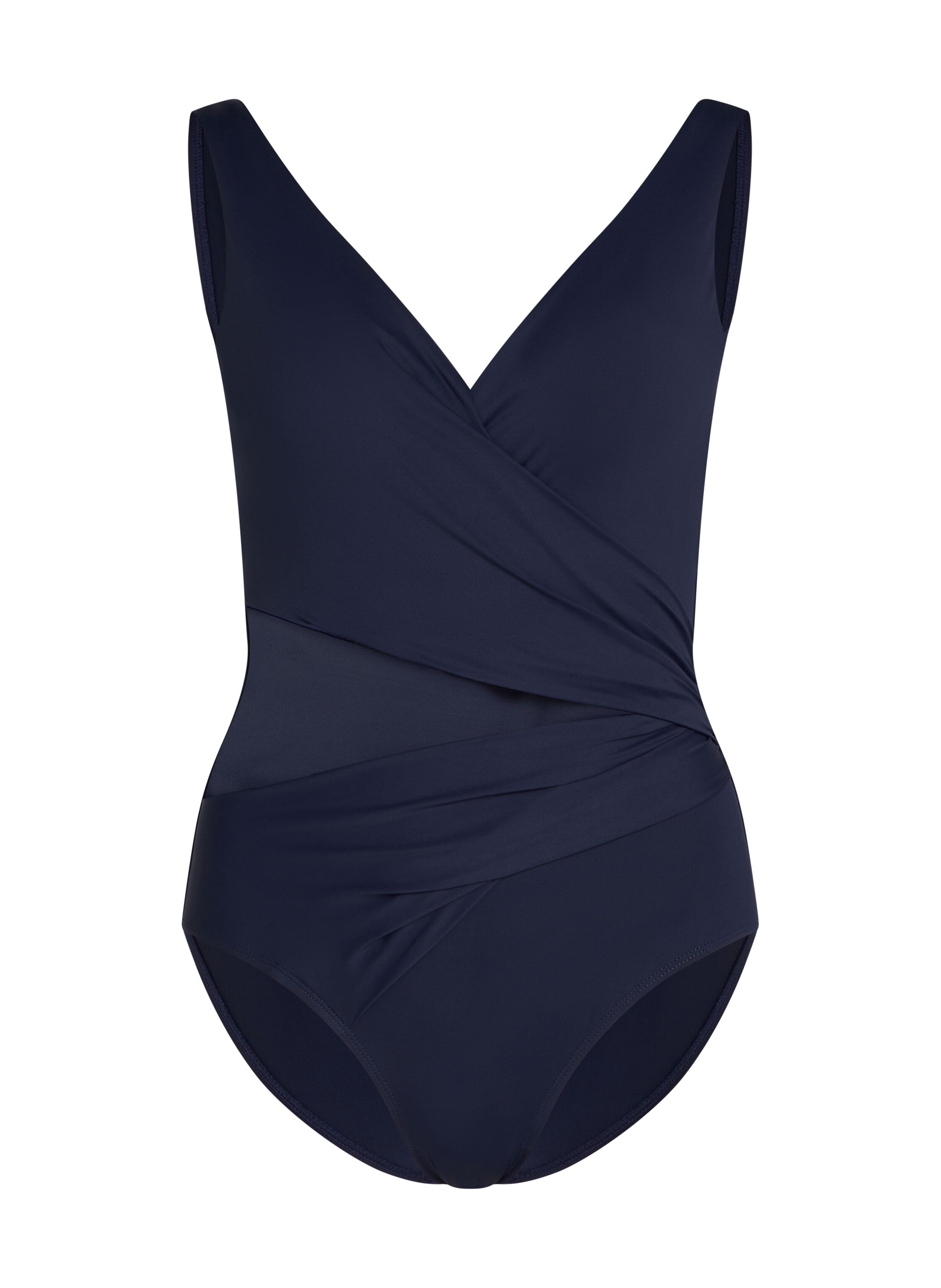 Shaping Shell Mesh Swimsuit, Blue