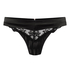 Sveta High Leg String, Black