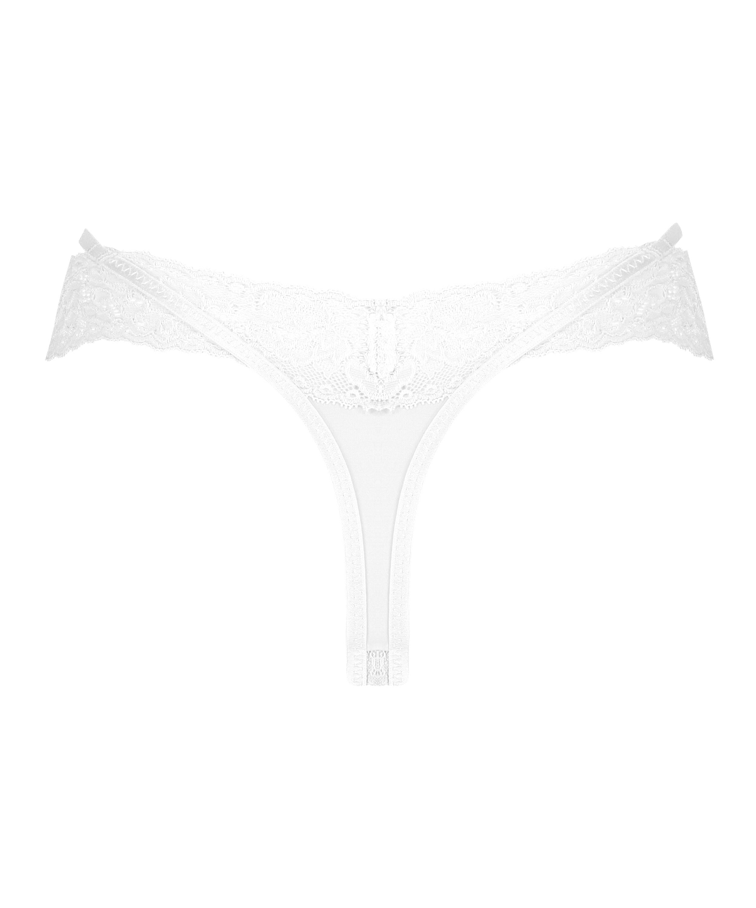 Elliena Extra Low V Thong, White, main
