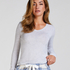 Long-Sleeved Pyjama Top, Gray