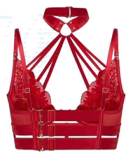 Emmeline Non-Padded Underwired Longline Bra, Red