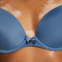 Plunge Padded Underwired Bra, Blue