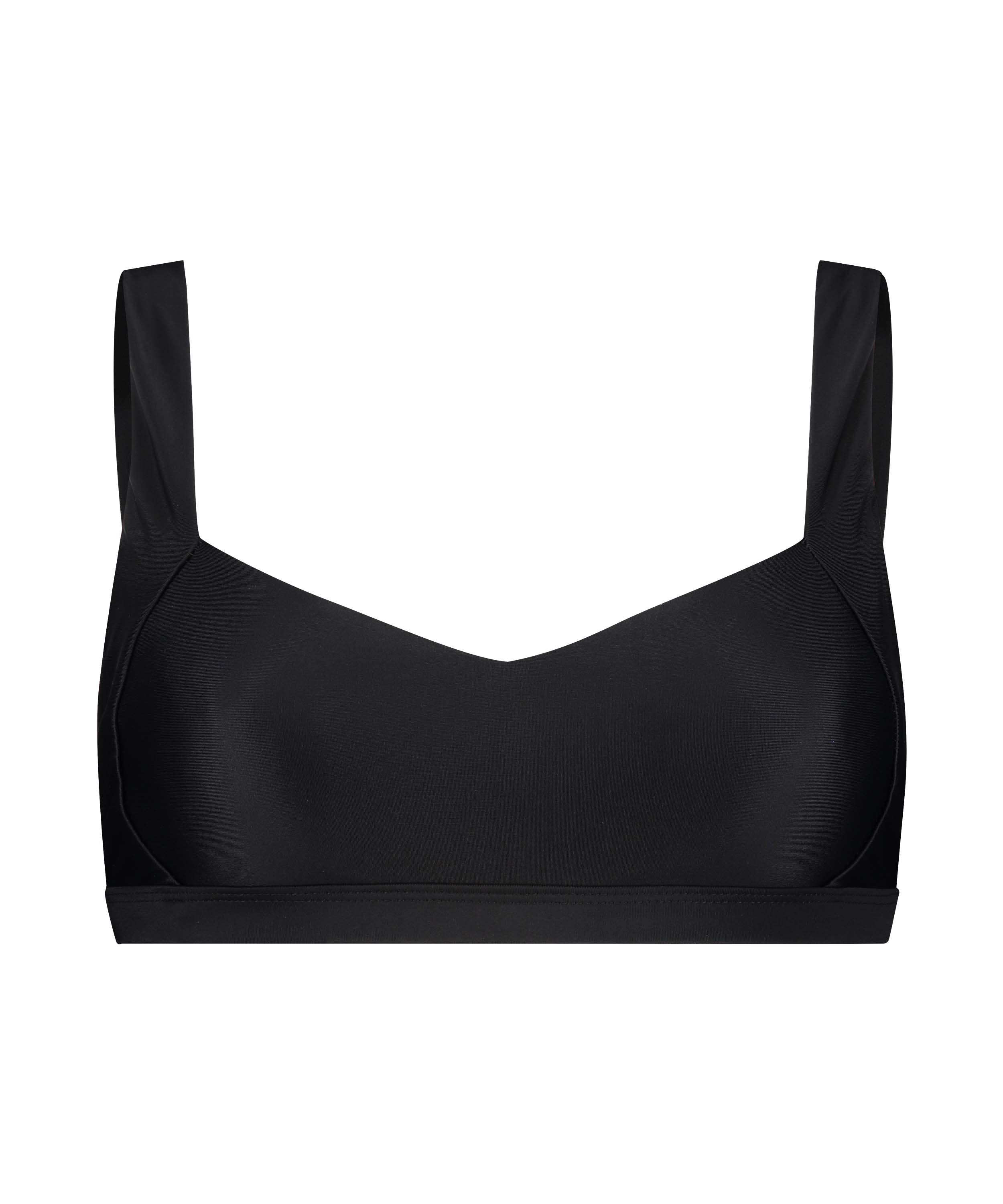 Vintage bikini crop top HKM x NA-KD, Black, main