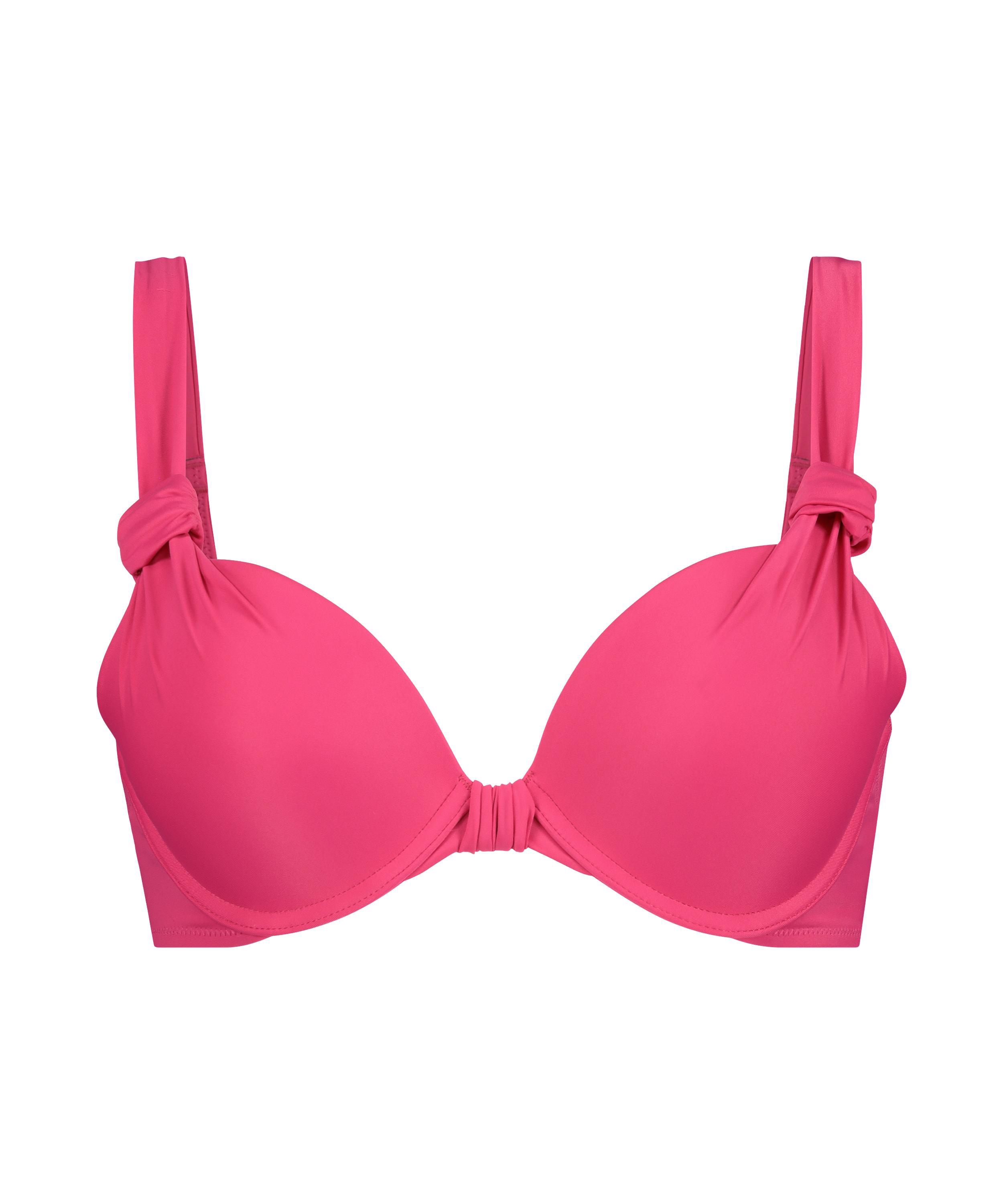 Luxe padded push-up bikini top Cup A - E, Pink, main