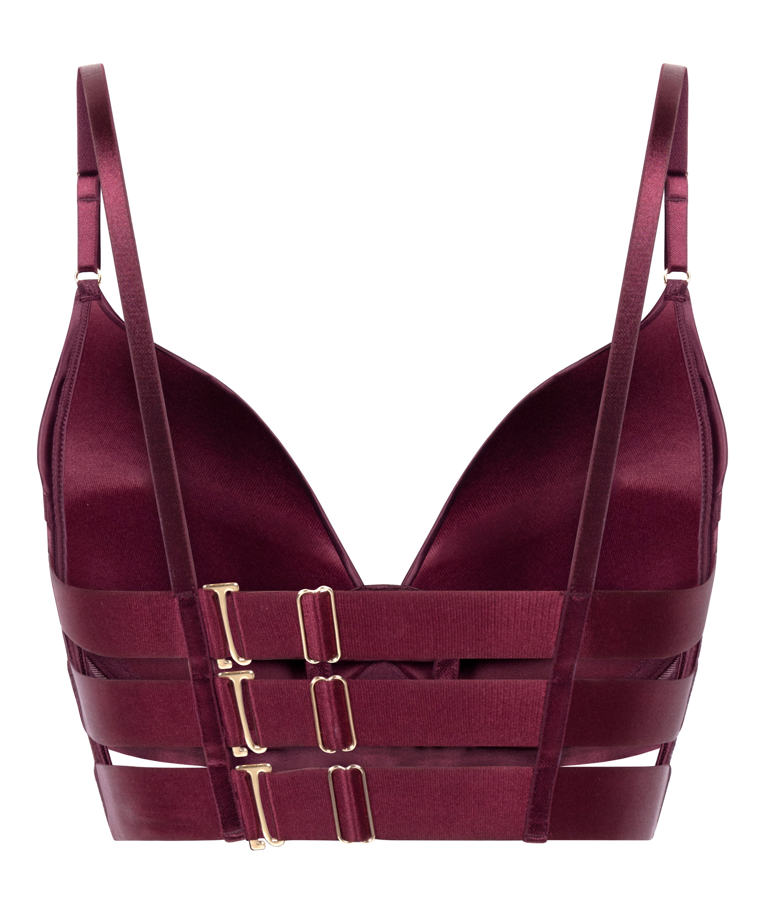 Colette Padded Underwired Longline Push-Up Bra, Purple, main