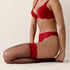Stay Ups 15 Denier Lace, Red