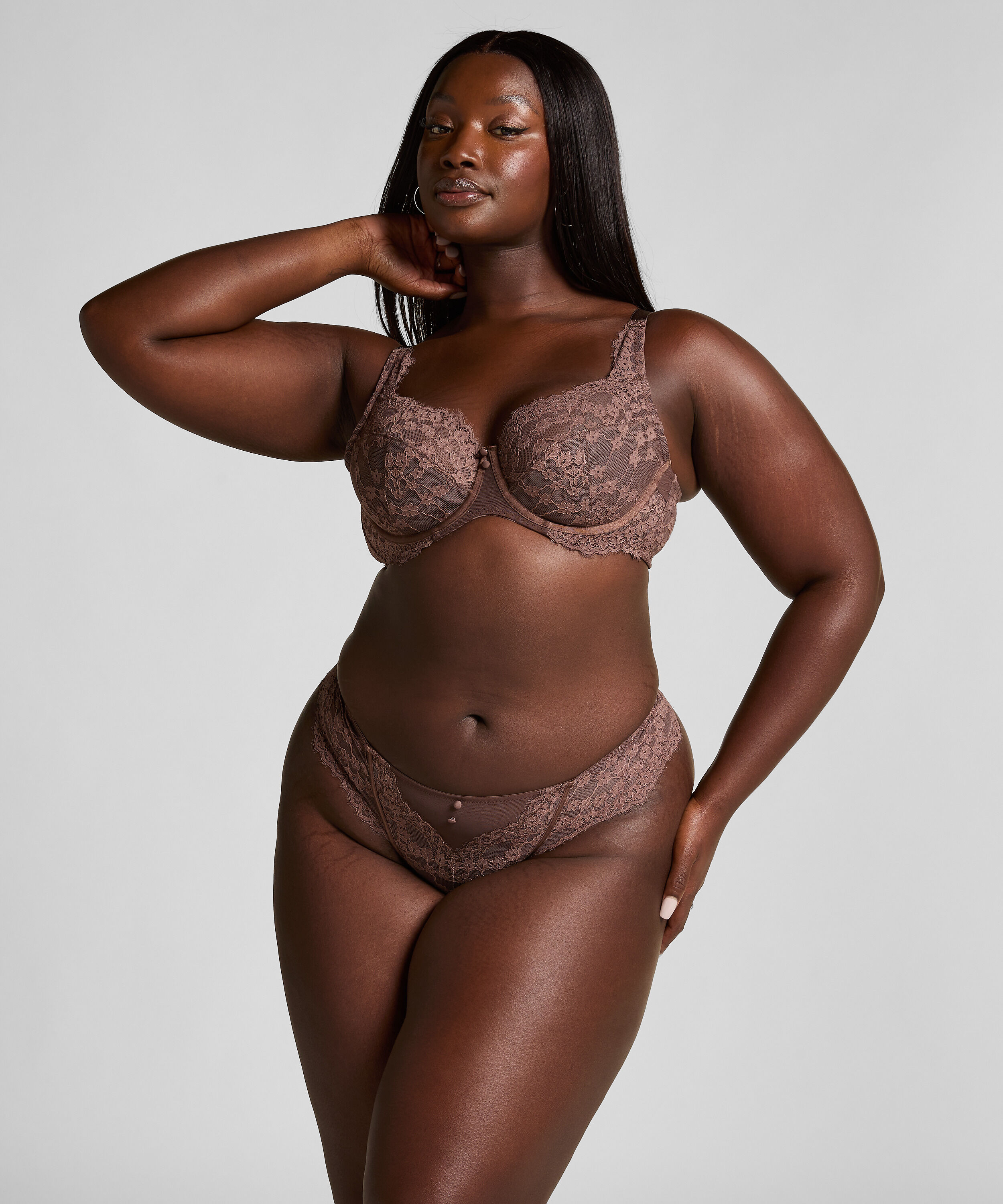 Daisy Non-Padded Underwired Bra, Brown