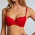 Teddy Padded Underwired Bra, Red