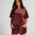 Velvet Pocket shorts, Red