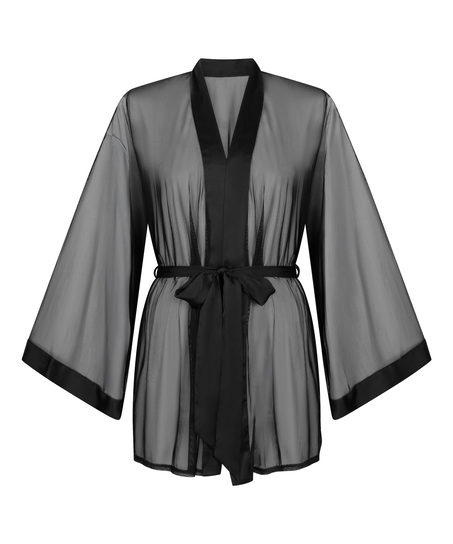 Maxime Tulle Kimono, Black