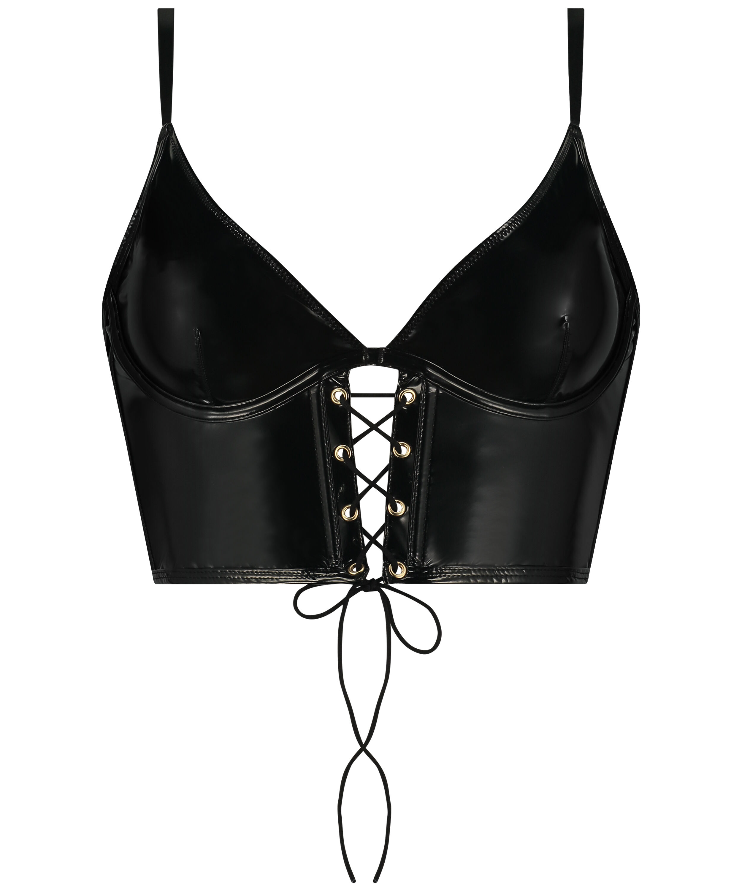 Padded Underwired Longline Bra, Black