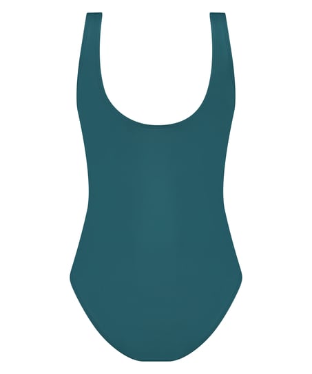 Shaping Shell Mesh Swimsuit, Green