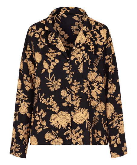 Jacket Woven Print, Black