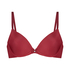Plunge Padded Underwired Bra, Red