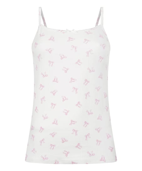 Cami Pointelle, White