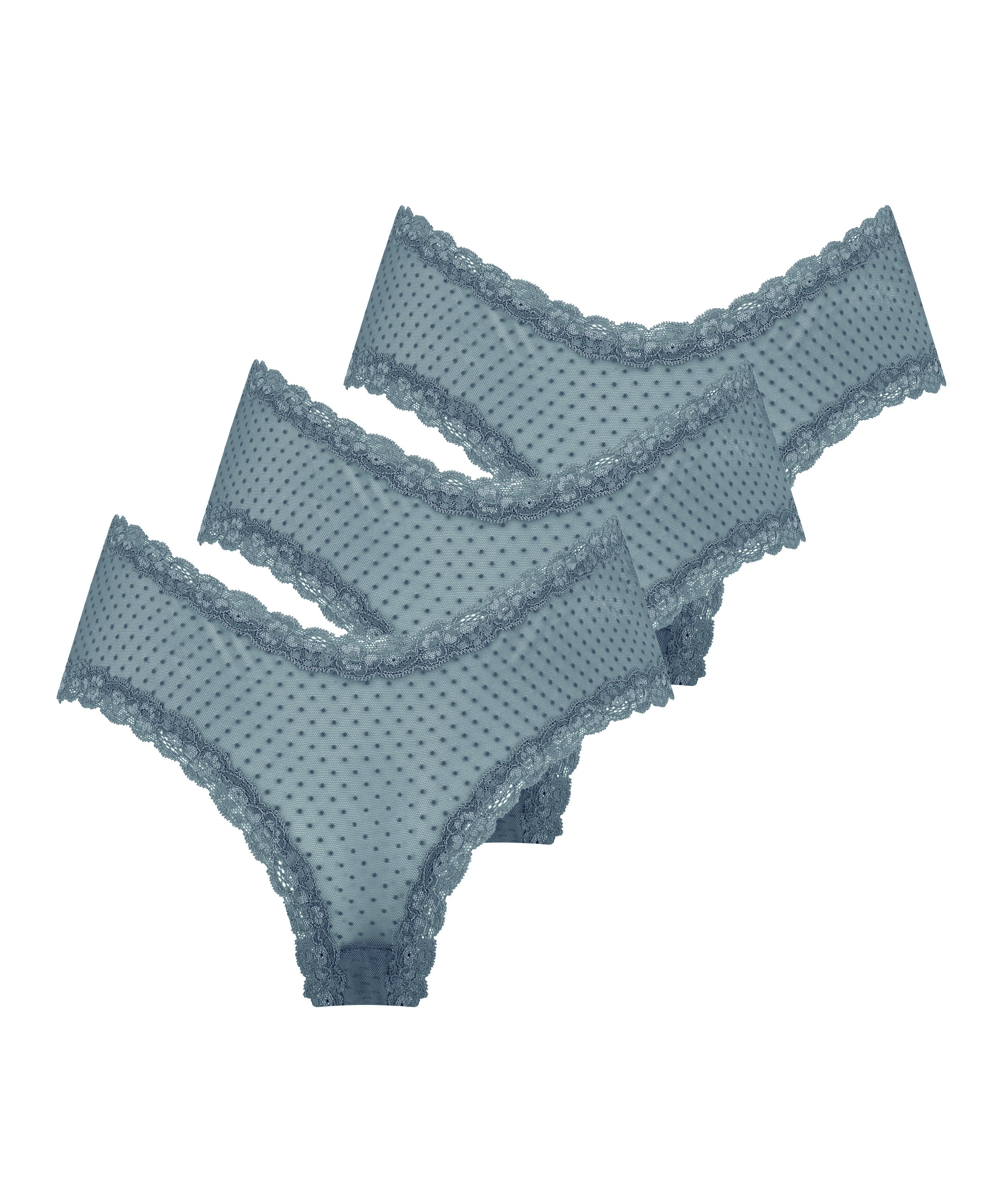 Mesh V-shaped Brazilian 3-pack, Blue, main