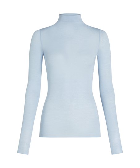 super soft Turtleneck Shirt with Cashmere, Blue