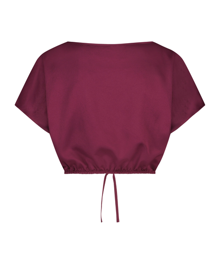 Cropped Top Satin, Purple