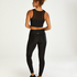 HKMX High waisted sports leggings Shine On, Black