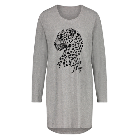 Round Neck Nightshirt, Gray