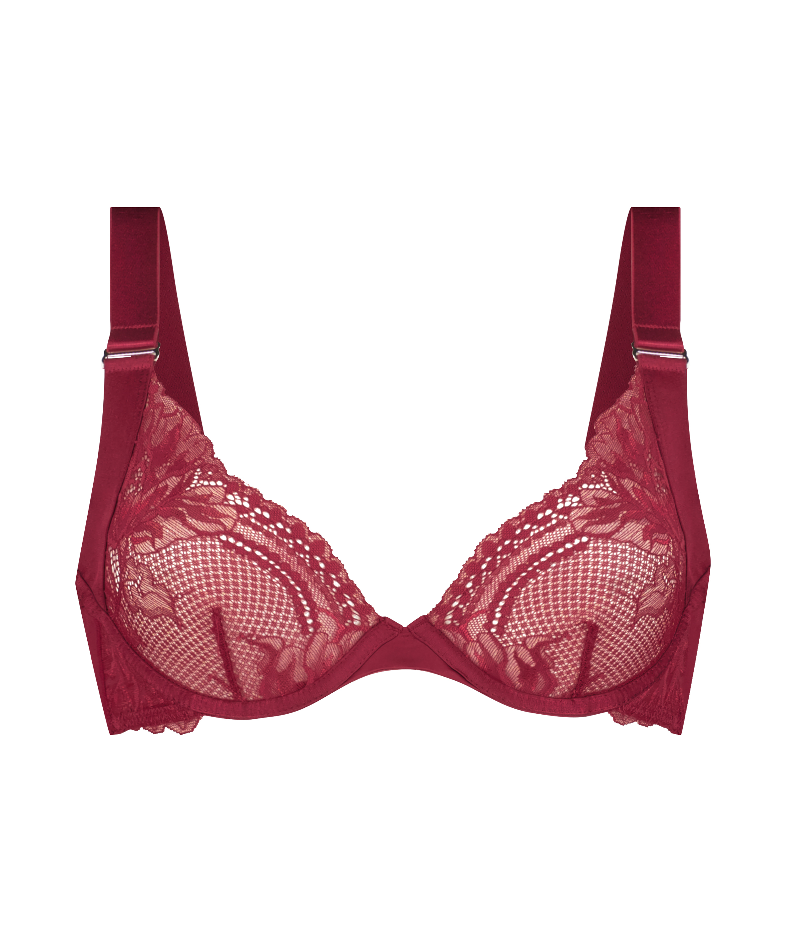 Hana Non-Padded Underwired Bra, Red, main