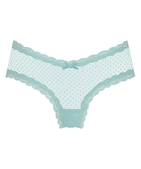 V-shaped Brazilian knickers mesh, Blue