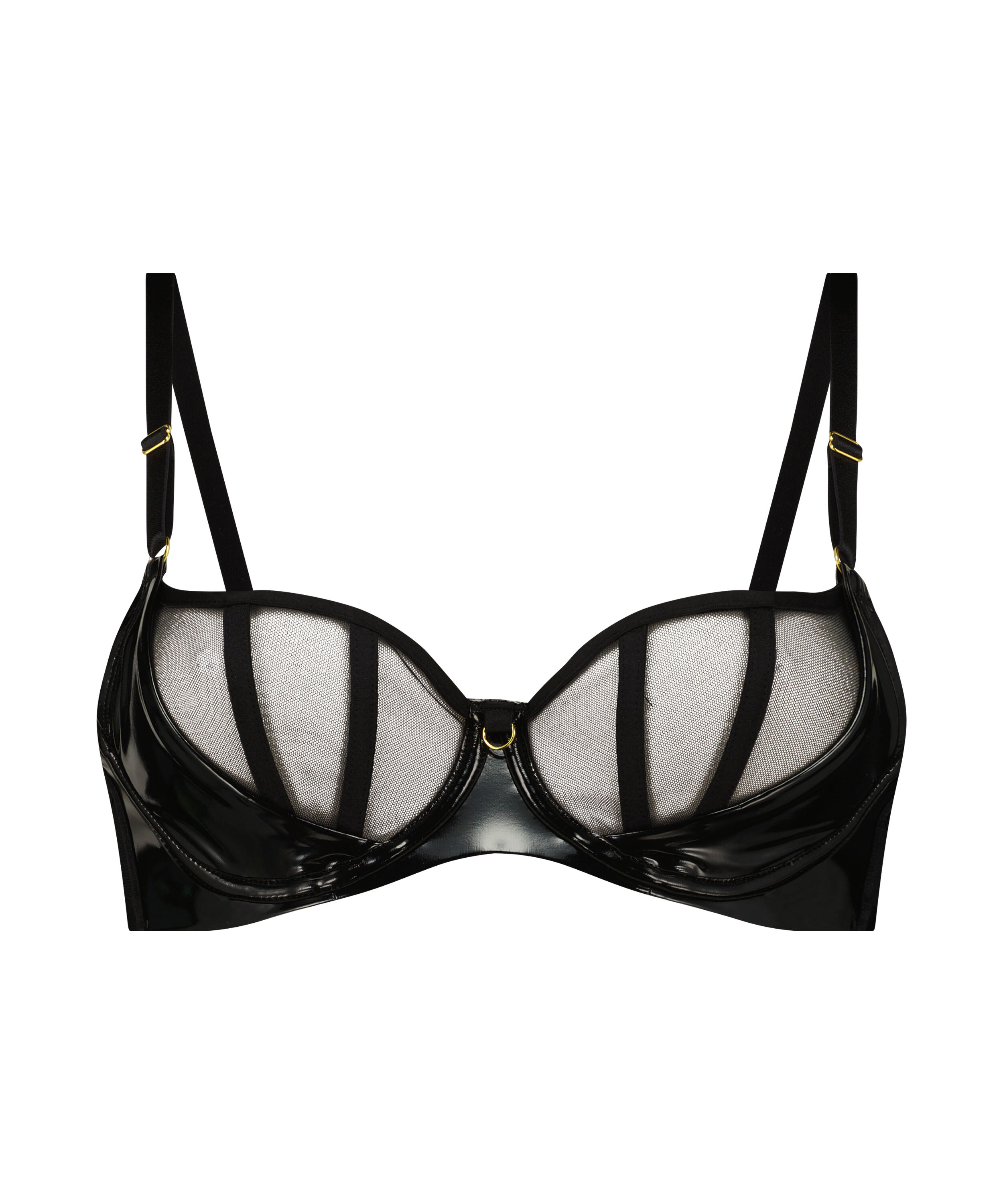 Seductress Half-Padded Cup Underwired Bra, Black