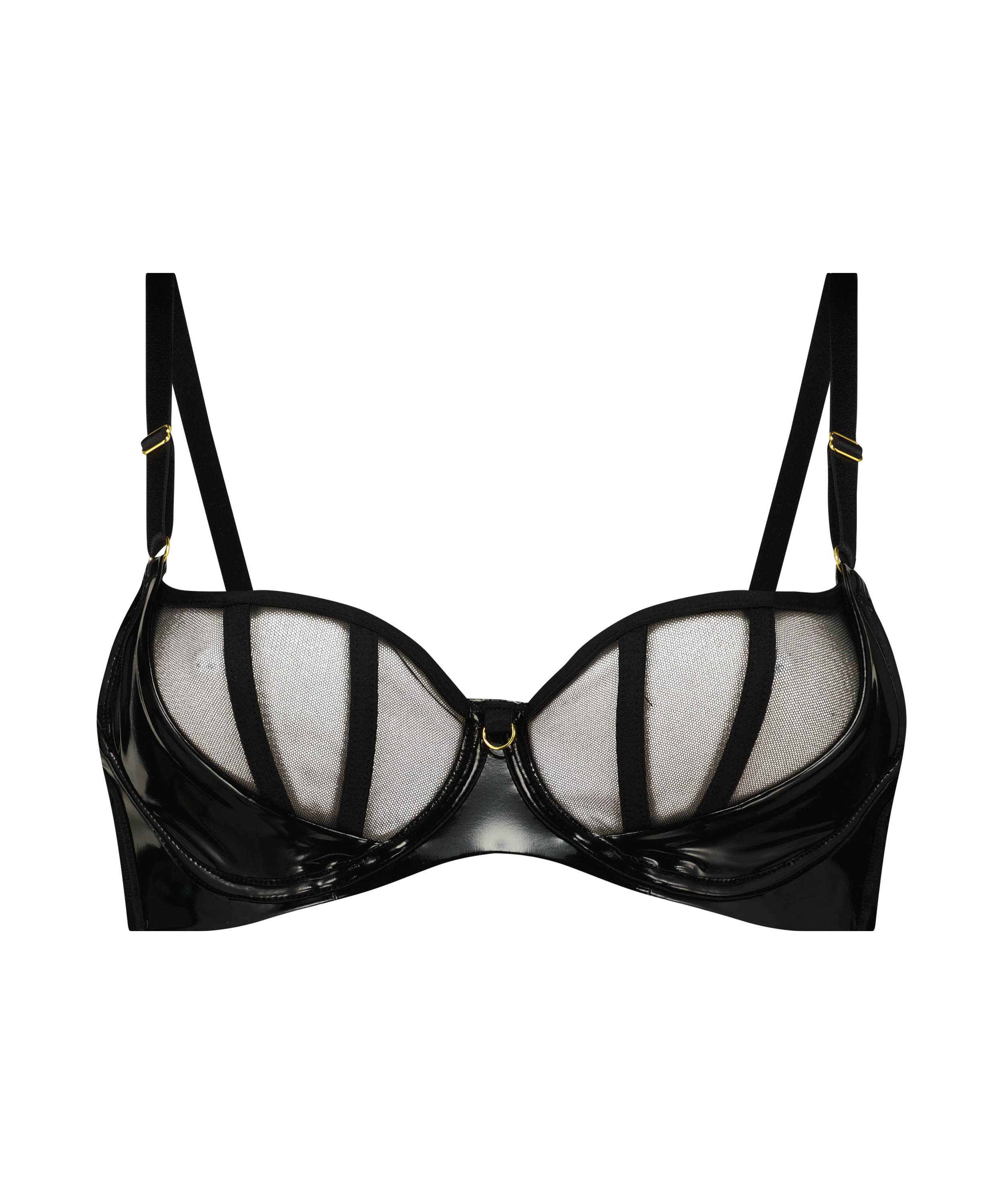 Seductress Half-Padded Cup Underwired Bra, Black, main
