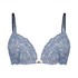 Rose padded push-up bra, Blue