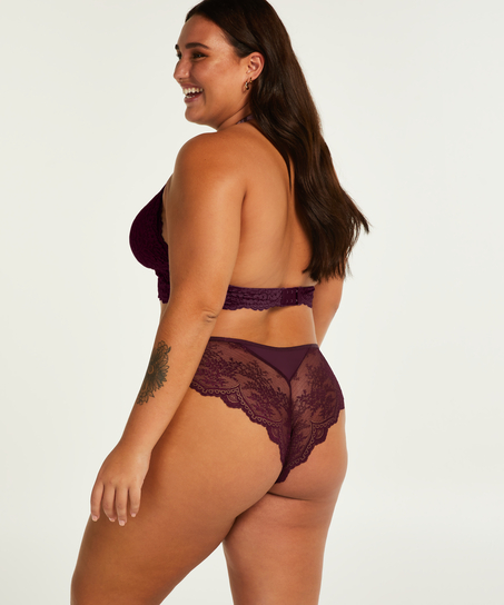 Heira High Leg Brazilian Curvy, Purple