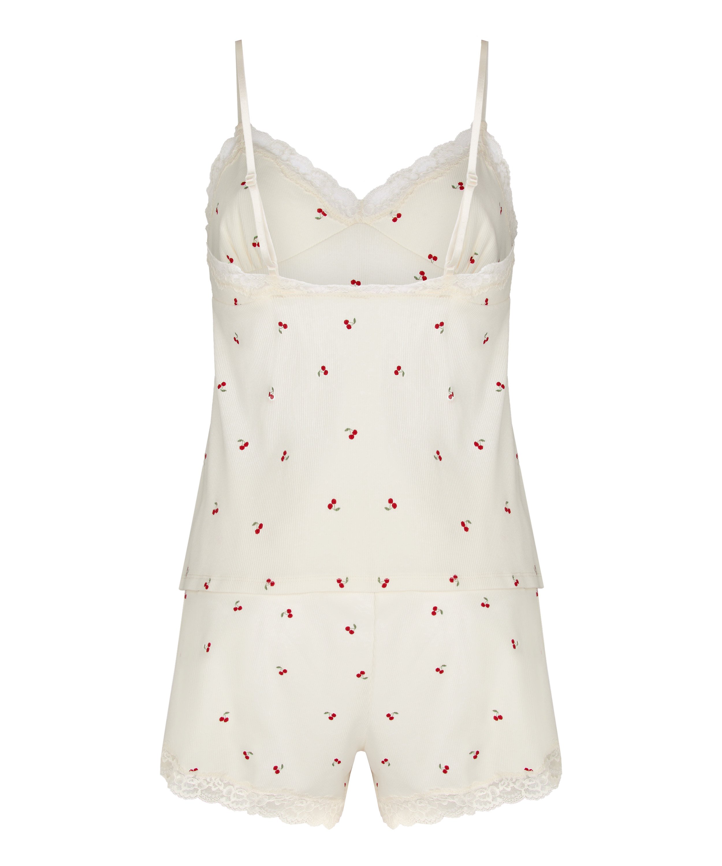 Pyjama Set Jersey Lace, White, main