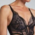 Daphne Padded Underwired Longline Push-Up Bra, Black