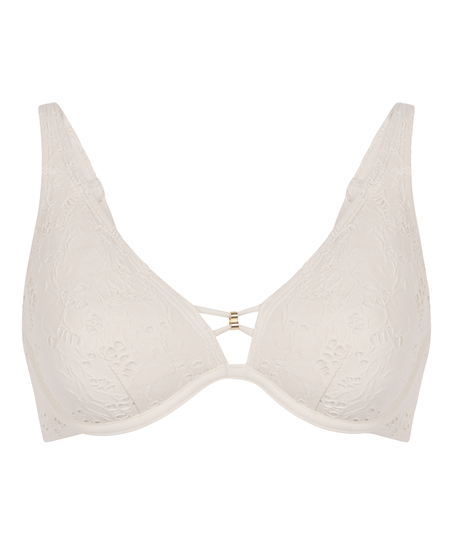 Crochet Bikini Top, White
