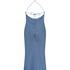 Satin Midi Dress, Blue