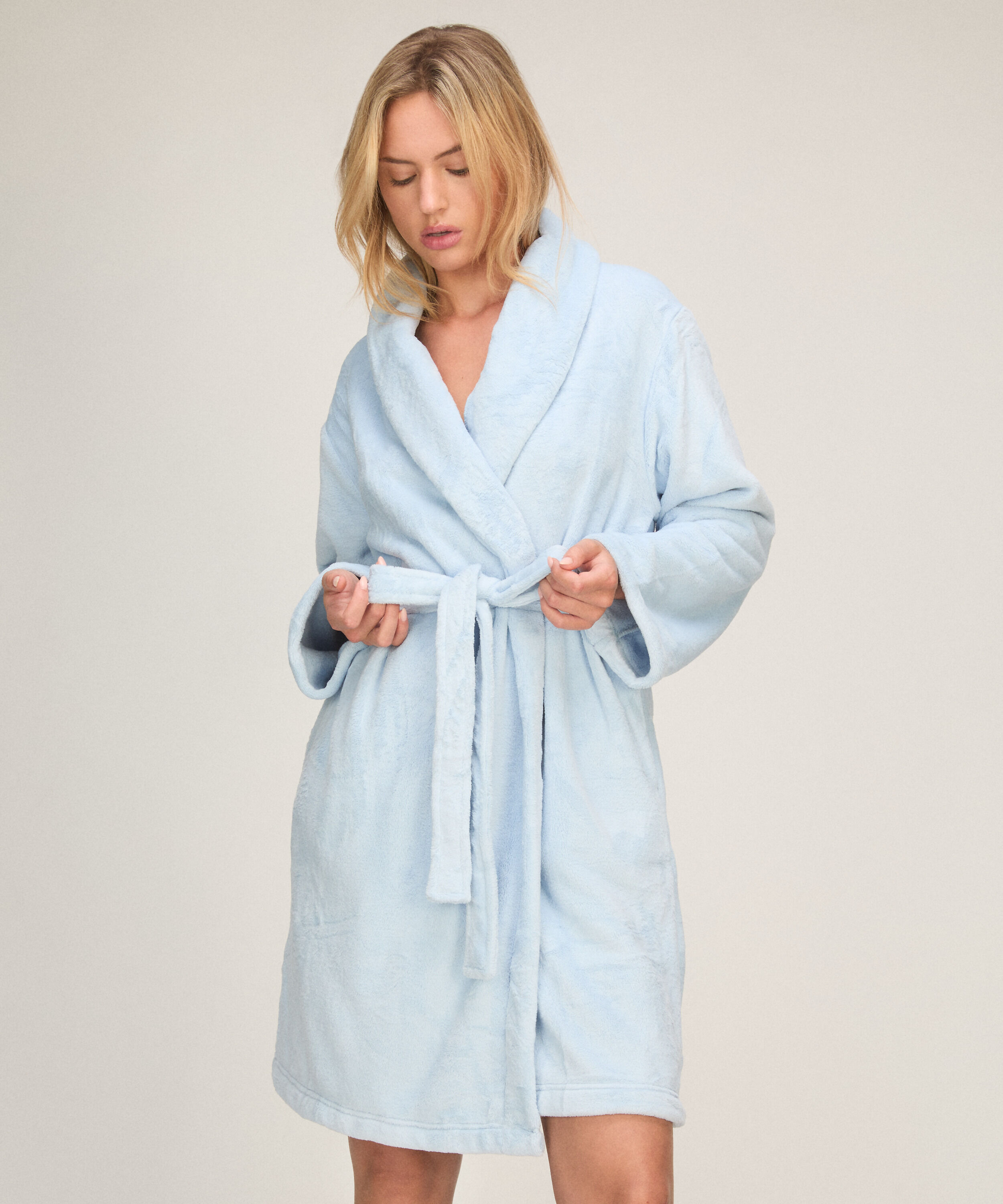 Robe Fluffy Fleece, Blue