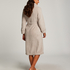 Long Fleece Bathrobe, Brown