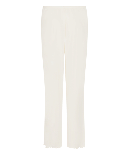 Pyjama Pant Loose Pointelle, White
