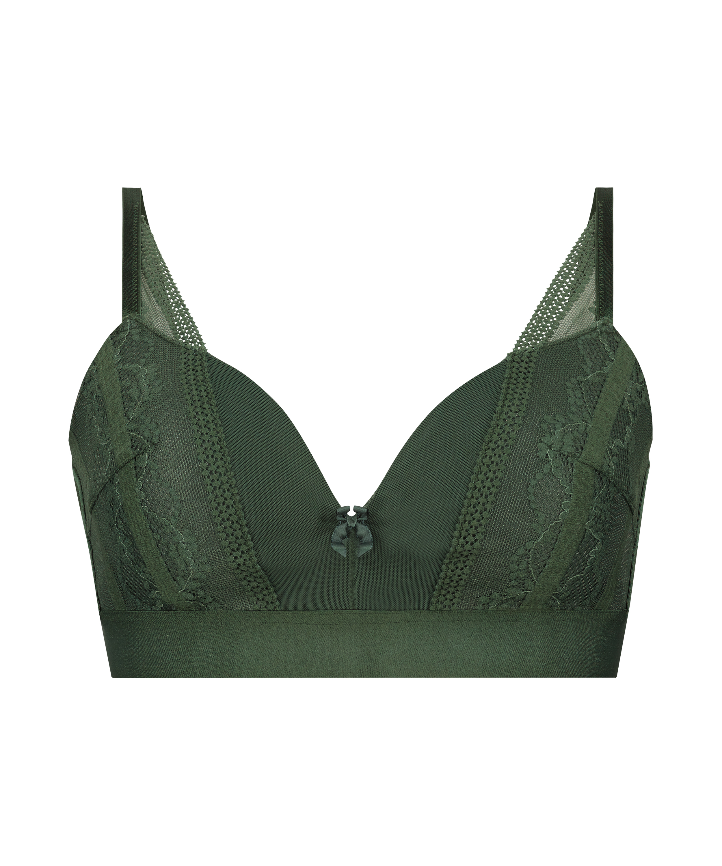Cleo padded non-underwired bra, Green, main
